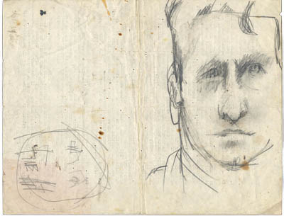 Portrait (Back of Letter), circa 1950